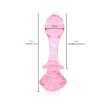 Plug Anal de Vidro Temperado com Base de Flor Premium 🌸✨ Sensações Térmicas - Imagem 2
