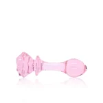 Plug Anal de Vidro Temperado com Base de Flor Premium 🌸✨ Sensações Térmicas - Imagem 3