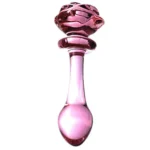 Plug Anal de Vidro Temperado com Base de Flor Premium 🌸✨ Sensações Térmicas - Imagem 7