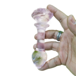 Plug Anal de Vidro Temperado com Base de Flor Premium 🌸✨ Sensações Térmicas - Imagem 5