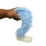 Plug de Vidro Azul com Rabo Felpudo (Tam. M) - Imagem 2