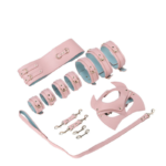 Kit Bondage BDSM 7 Peças com Cinturão e Máscara