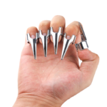 Conjunto 5 Garras de Dedo em Metal Iron Claws - Imagem 2