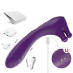 Vibrador Feminino Angel's Hand Roxo 9 Modos | Prazer Duplo e Intenso - Imagem 3