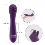 Vibrador Feminino Angel's Hand Roxo 9 Modos | Prazer Duplo e Intenso - Imagem 2
