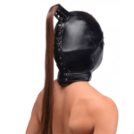 Capuz Fetiche Anatômico em PU com Rabo de Cavalo - Imagem 3