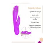 Vibrador Rabbit Magnólia: Estimulação Dupla Ponto G e Clitóris - Imagem 3